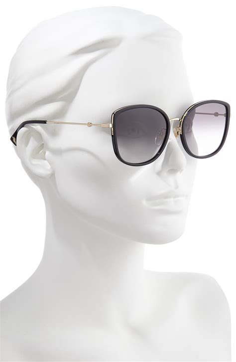 gucci core 56mm cat eye sunglasses|Gucci cat eye sunglasses havana.